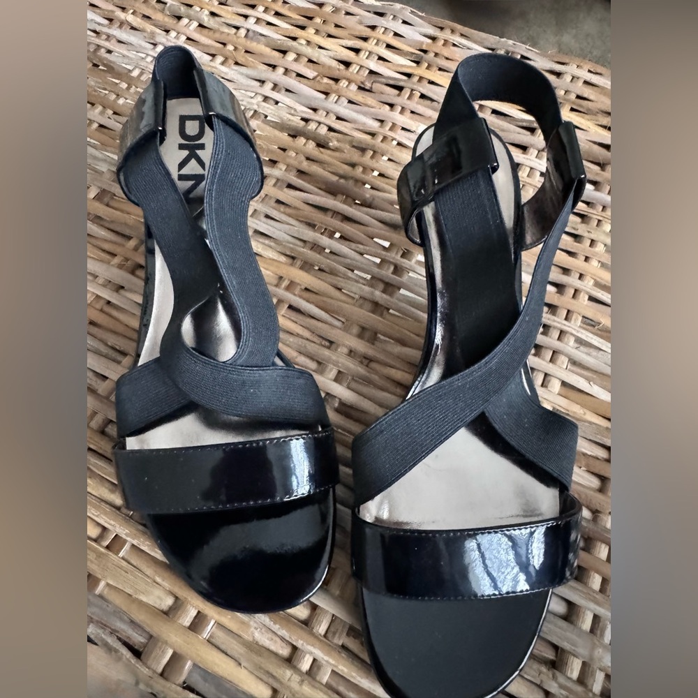 DKNY Black Strappy Sandals